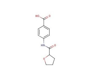 4-[(tetrahydrofuran-2-ylcarbonyl)amino]benzoic acid - chemical structure image