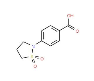 4-(1,1-dioxidoisothiazolidin-2-yl)benzoic acid (CAS 52962-52-4) - chemical structure image