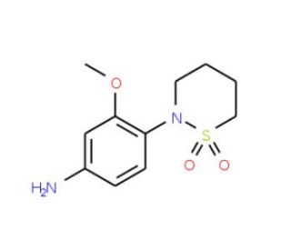 4-(1,1-Dioxo-1lambda*6*-[1,2]thiazinan-2-yl)-3-methoxy-phenylamine - chemical structure image