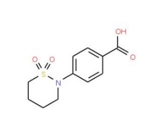 4-(1,1-Dioxo-1lambda*6*-[1,2]thiazinan-2-yl)-benzoic acid - chemical structure image