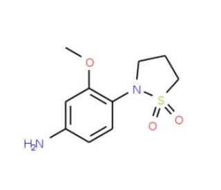4-(1,1-Dioxo-1lambda*6*-isothiazolidin-2-yl)-3-methoxy-phenylamine - chemical structure image