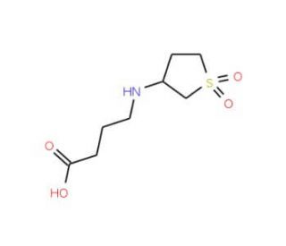 4-(1,1-Dioxotetrahydro-1lambda*6*-thiophen-3-yl-amino)butyric acid (CAS 51070-62-3) - chemical structure image