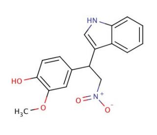 4-[1-(1H-indol-3-yl)-2-nitroethyl]-2-methoxyphenol - chemical structure image