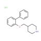 4-[([1,1′-Biphenyl]-2-yloxy)methyl]piperidine hydrochloride - chemical structure image