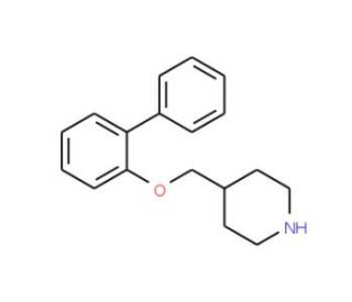 4-[([1,1&prime;-Biphenyl]-2-yloxy)methyl]piperidine - chemical structure image
