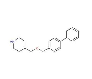 4-[([1,1&prime;-Biphenyl]-4-ylmethoxy)methyl]piperidine - chemical structure image
