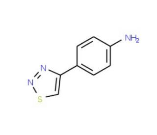 4-(1,2,3-Thiadiazol-4-yl)aniline (CAS 121180-51-6) - chemical structure image