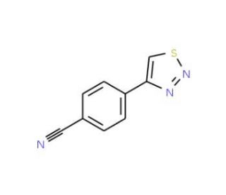4-(1,2,3-Thiadiazol-4-yl)benzonitrile (CAS 82894-99-3) - chemical structure image