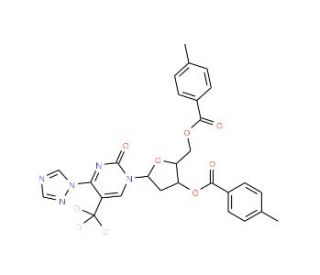 4-(1,2,4-Triazolyl)-3&prime;5&prime;-di-O-4-toluoyl-2&prime;-deoxycytidine-d3 - chemical structure image