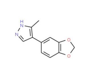 4-(1,3-Benzodioxol-5-yl)-3-methyl-1H-pyrazole (CAS 667400-03-5) - chemical structure image
