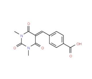 4-(1,3-Dimethyl-2,4,6-trioxo-tetrahydro-pyrimidin-5-ylidenemethyl)-benzoic acid - chemical structure image