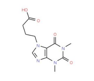 4-(1,3-dimethyl-2,6-dioxo-1,2,3,6-tetrahydro-7H-purin-7-yl)butanoic acid (CAS 52083-48-4) - chemical structure image