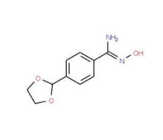 4-(1,3-Dioxolan-2-yl)-N&prime;-hydroxy-benzenecarboximidamide - chemical structure image
