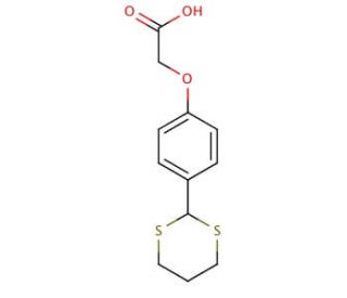[4-(1,3-dithian-2-yl)phenoxy]acetic acid - chemical structure image