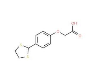 [4-(1,3-dithiolan-2-yl)phenoxy]acetic acid - chemical structure image