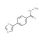4-(1,3-Oxazol-5-yl)benzenecarbohydrazide (CAS 886362-14-7) - chemical structure image