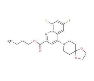 4-(1,4-Dioxa-8-aza-spiro[4,5]dec-8-yl)-6,8-difluoro-quinoline-2-carboxylic acid butyl ester - chemical structure image