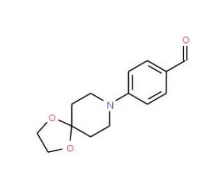 4-(1,4-Dioxa-8-azaspiro[4.5]dec-8-yl)-benzenecarbaldehyde (CAS 79421-40-2) - chemical structure image