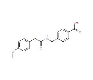 4-{[1-(4-methoxyphenyl)acetamido]methyl}benzoic acid - chemical structure image