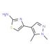 4-(1,5-Dimethyl-1H-pyrazol-4-yl)-thiazol-2-ylamine - chemical structure image