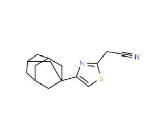 [4-(1-adamantyl)-1,3-thiazol-2-yl]acetonitrile (CAS 497933-44-5) - chemical structure image