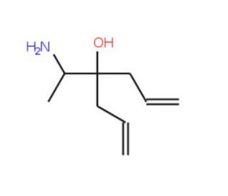 4-(1-Amino-ethyl)-hepta-1,6-dien-4-ol (CAS 315248-78-3) - chemical structure image
