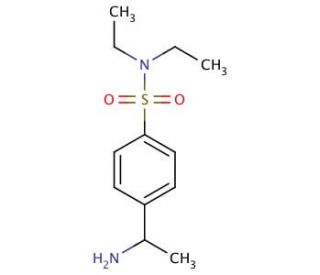 4-(1-aminoethyl)-N,N-diethylbenzenesulfonamide - chemical structure image