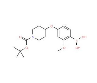 4-(1-BOC-piperidin-4-yloxy)-2-methoxyphenylboronic acid (CAS 1072946-29-2) - chemical structure image