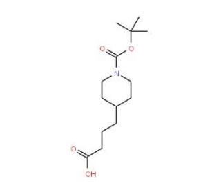 4-(1-Boc-piperidine-4-yl)-butanoic acid (CAS 142247-38-9) - chemical structure image