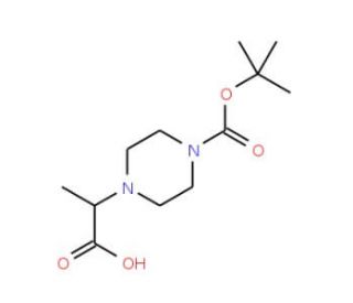 4-(1-Carboxyethyl)piperazine, N1-BOC protected (CAS 680579-19-5) - chemical structure image
