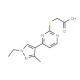 [4-(1-Ethyl-3-methyl-1H-pyrazol-4-yl)-pyrimidin-2-ylsulfanyl]-acetic acid - chemical structure image