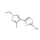 4-(1-Ethyl-3-methyl-1H-pyrazol-4-yl)-thiazol-2-ylamine - chemical structure image