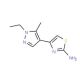 4-(1-Ethyl-5-methyl-1H-pyrazol-4-yl)-thiazol-2-ylamine - chemical structure image