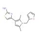 4-[1-(furan-2-ylmethyl)-2,5-dimethyl-1H-pyrrol-3-yl]-1,3-thiazol-2-amine - chemical structure image