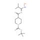4-(1-Hydroxyimino-2-methylpropylcarbamoyl)-piperidine-1-carboxylic acid tert-butyl ester - chemical structure image