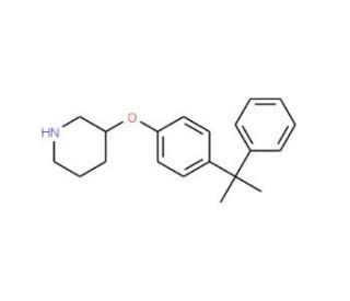 4-(1-Methyl-1-phenylethyl)phenyl3-piperidinylether - chemical structure image