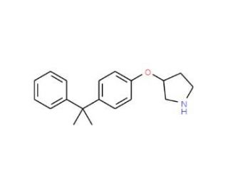 4-(1-Methyl-1-phenylethyl)phenyl3-pyrrolidinylether - chemical structure image