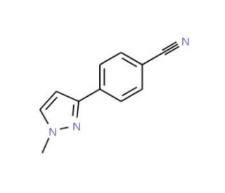 4-(1-Methyl-1H-pyrazol-3-yl)benzonitrile (CAS 915707-41-4) - chemical structure image