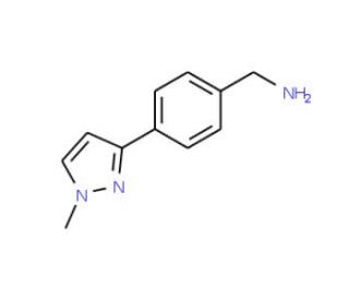 4-(1-Methyl-1H-pyrazol-3-yl)benzylamine (CAS 915707-40-3) - chemical structure image