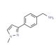 4-(1-Methyl-1H-pyrazol-3-yl)benzylamine (CAS 915707-40-3) - chemical structure image