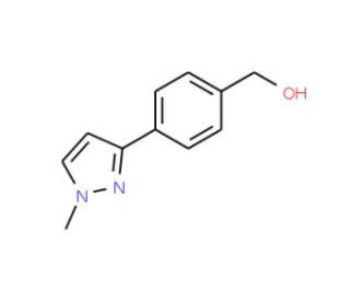 [4-(1-Methyl-1H-pyrazol-3-yl)phenyl]methanol (CAS 179055-20-0) - chemical structure image