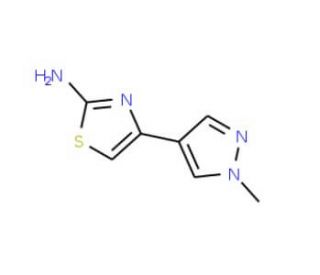 4-(1-Methyl-1H-pyrazol-4-yl)-thiazol-2-ylamine - chemical structure image