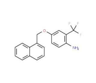 4-(1-Naphthylmethoxy)-2-(trifluoromethyl)aniline - chemical structure image