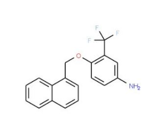 4-(1-Naphthylmethoxy)-3-(trifluoromethyl)aniline - chemical structure image