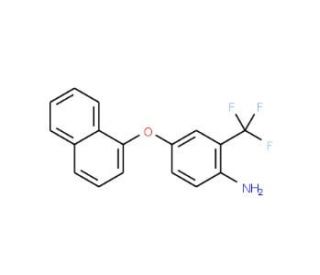 4-(1-Naphthyloxy)-2-(trifluoromethyl)aniline - chemical structure image