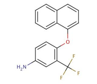 4-(1-Naphthyloxy)-3-(trifluoromethyl)aniline - chemical structure image