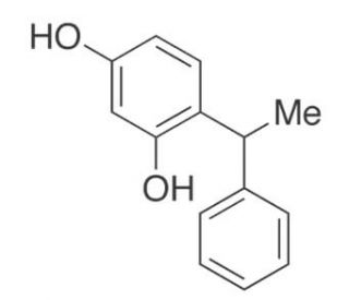 4-(1-Phenylethyl)-1,3-benzenediol (CAS 85-27-8) - chemical structure image