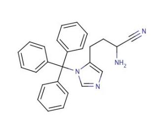 4-(1-Tritylimidazol-4-yl)-2-aminobutryonitrile (CAS 268548-74-9) - chemical structure image