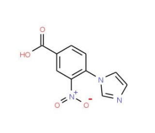 4-(1H-Imidazol-1-yl)-3-nitrobenzenecarboxylic acid (CAS 167626-67-7) - chemical structure image