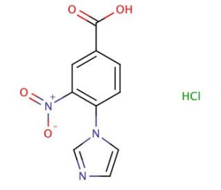 4-(1H-imidazol-1-yl)-3-nitrobenzoic acid hydrochloride - chemical structure image